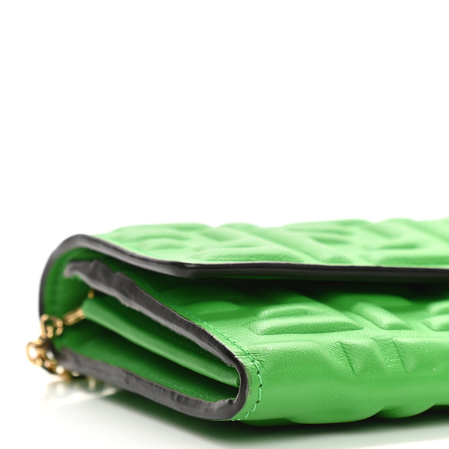 Nappa Matisse FF Embossed Continental Wallet On Chain Tomatillo