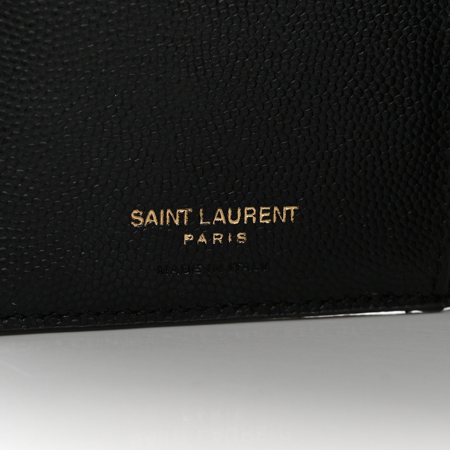 Grain De Poudre Matelasse Chevron Monogram Zipped Two-Part Wallet Black