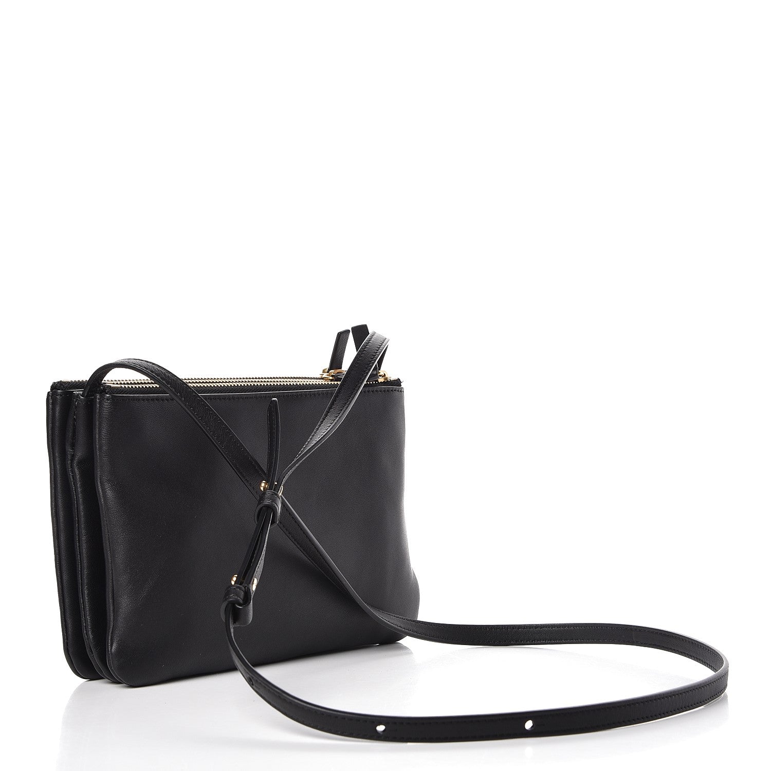 Celine Lambskin Small Trio Crossbody Bag Black 3 of 9