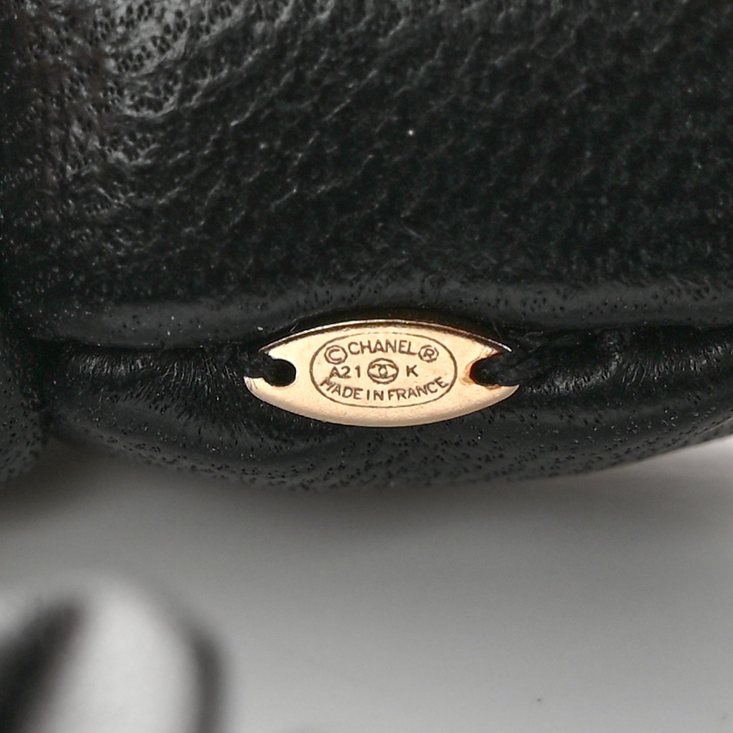 Lambskin Quilted CC Hair Scrunchie Black