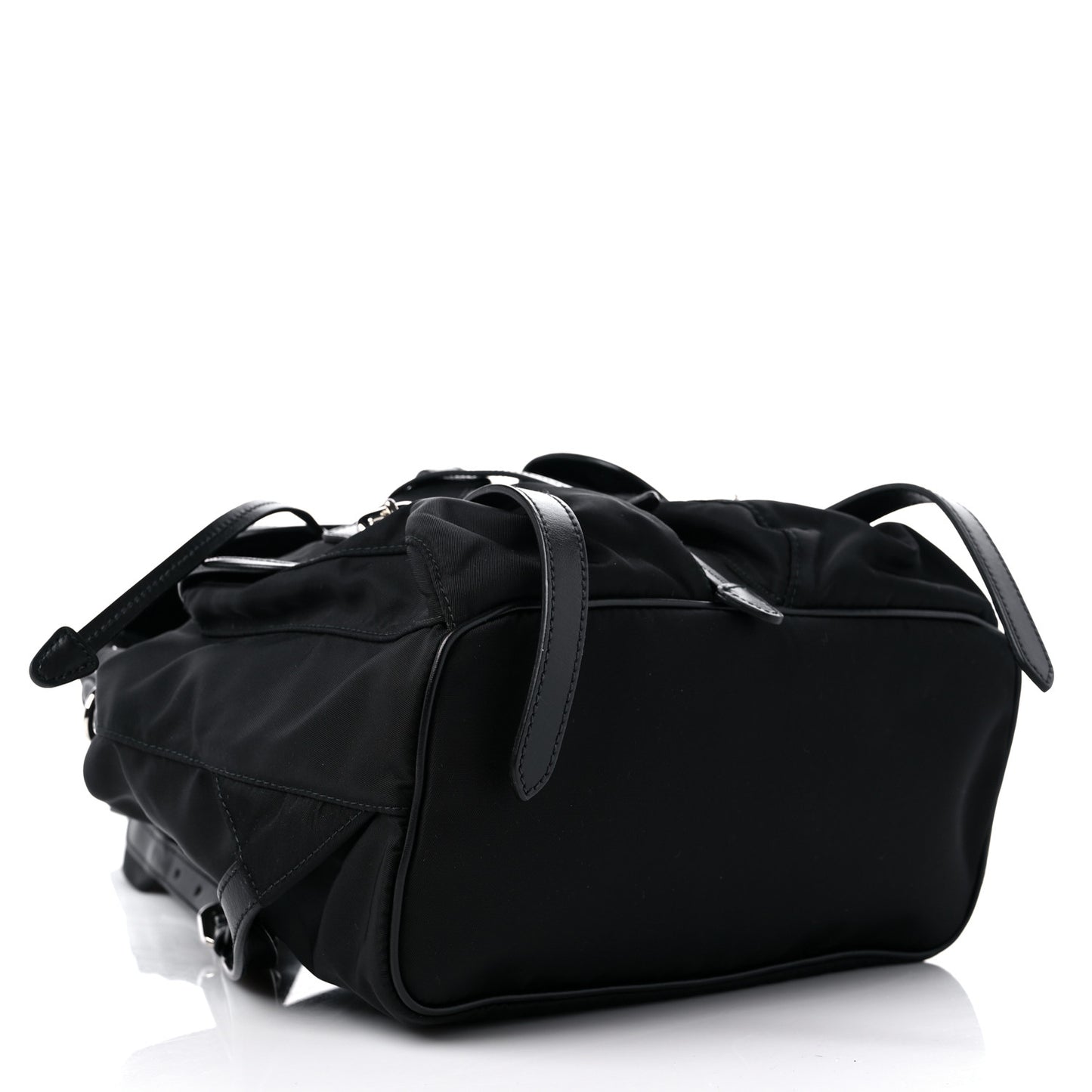 Tessuto Nylon Saffiano Small Backpack Black