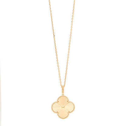 Van Cleef & Arpels 18K Yellow Gold Guilloche Magic Alhambra Long Necklace 1 of 6