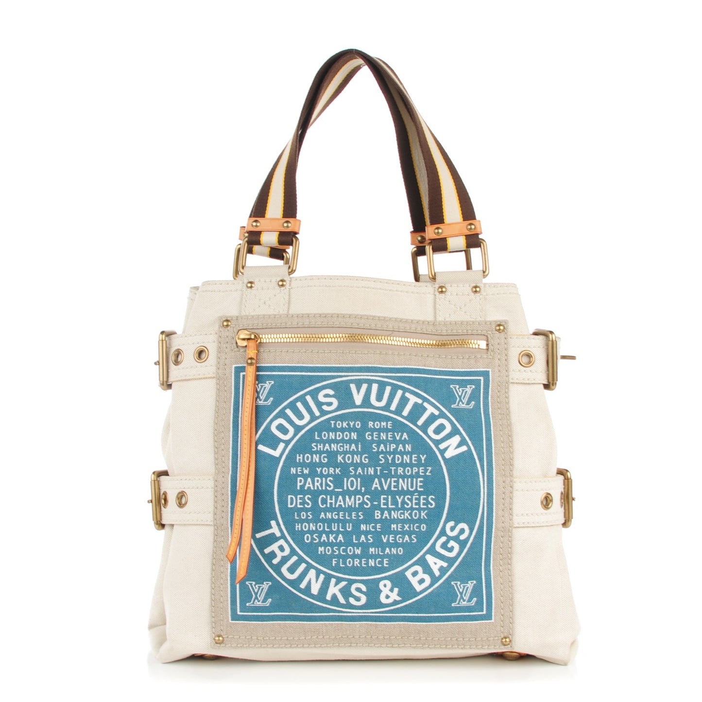 Toile Globe Shopper Cabas MM Blue