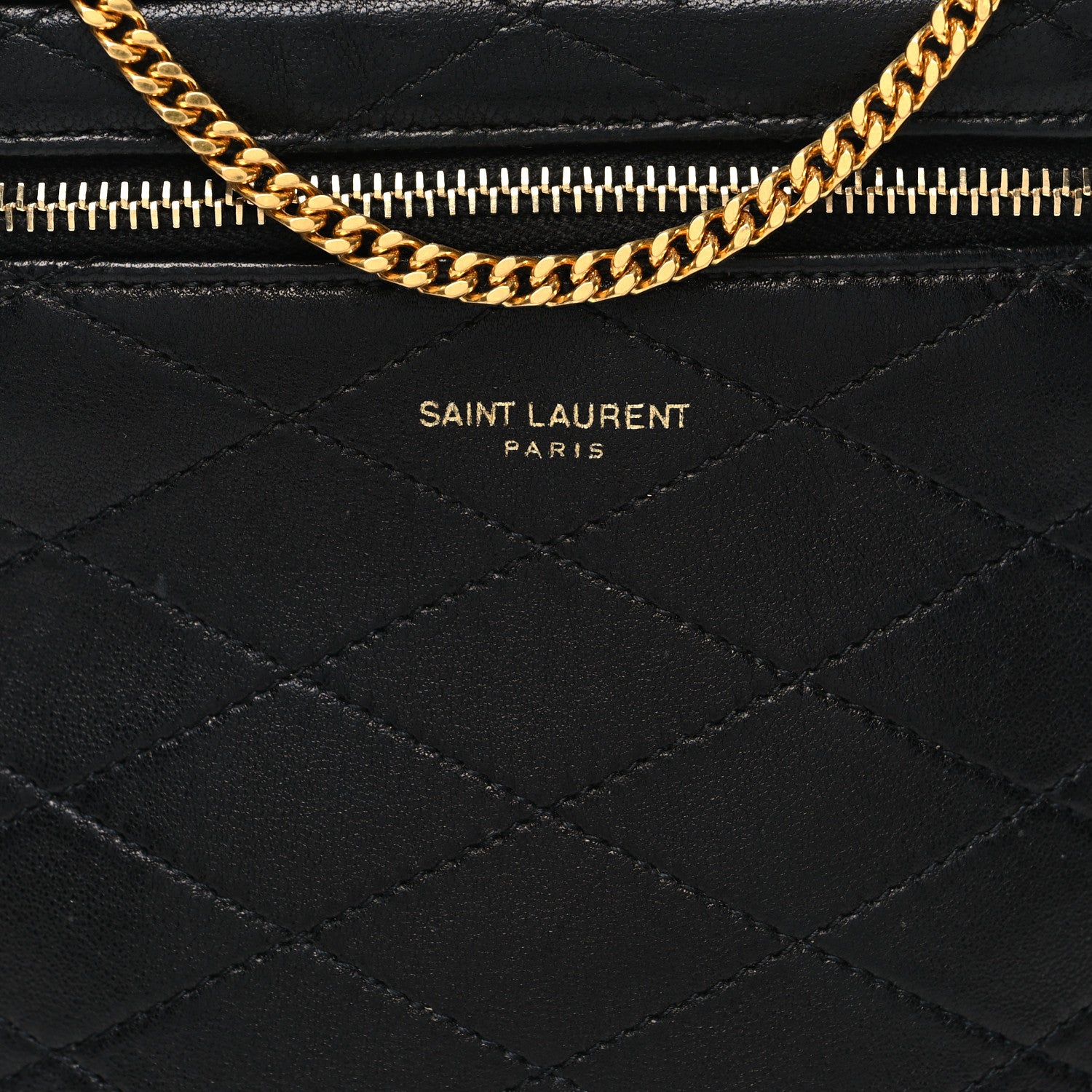 Saint Laurent Lambskin Quilted Binocular Case Black 8 of 11