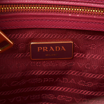 Prada Saffiano Small Galleria Double Zip Tote Peonia 5 of 7
