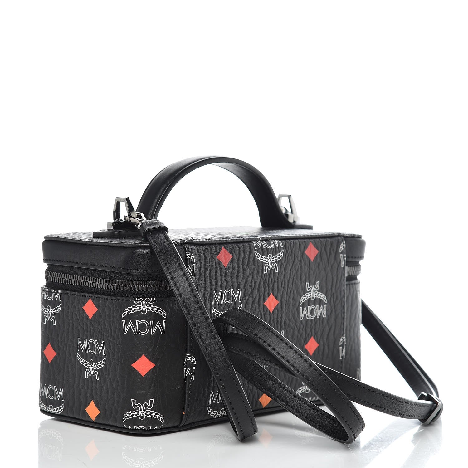 MCM Skyoptic Visetos Mini Rockstar Vanity Case Spectrum Diamond Black 3 of 10