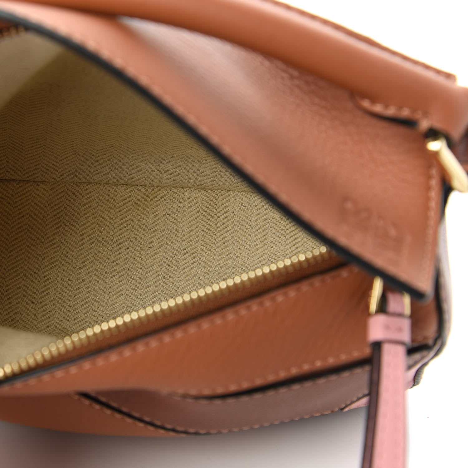 Loewe Calfskin Mini Puzzle Bag Tan Medium Pink 5 of 10