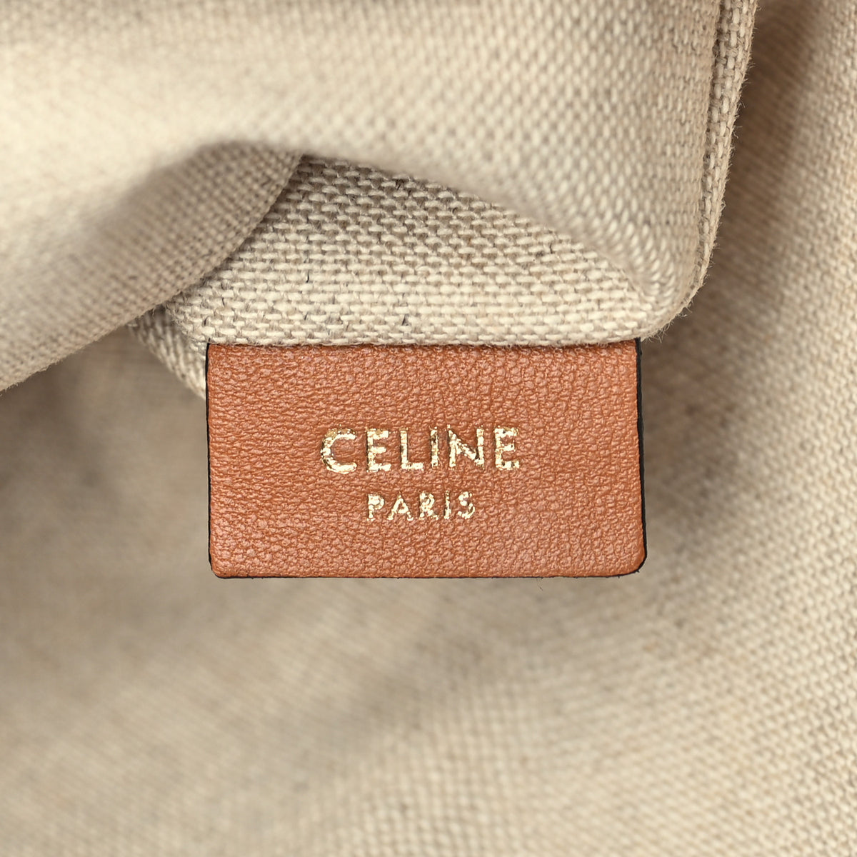 Celine Jacquard Calfskin Small Pouch Navy Tan 6 of 7