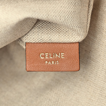 Celine Jacquard Calfskin Small Pouch Navy Tan 6 of 7