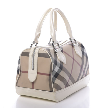 Burberry Nova Check Bowling Bag White 3 of 15