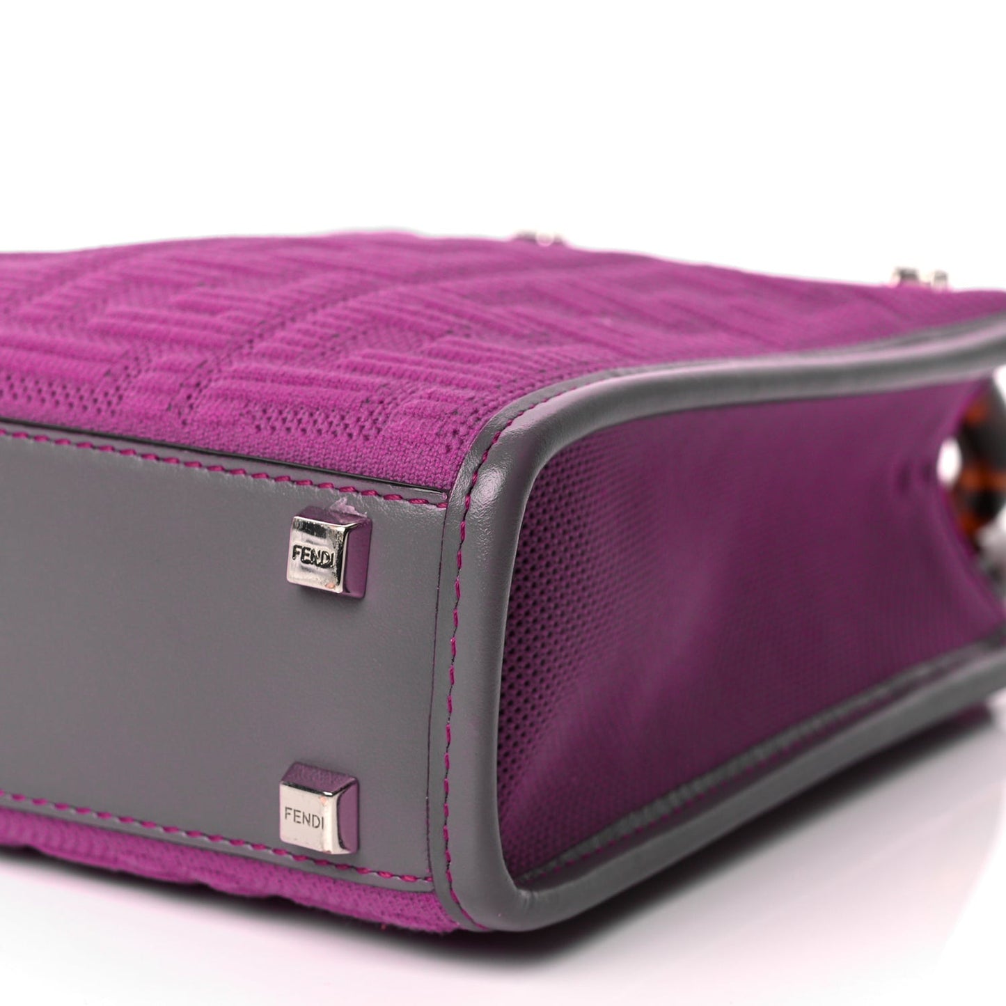 Technical Fabric Vitello Ceylon Plexiglass FF Mini  Sunshine Shopper Tote Pink Bouganville