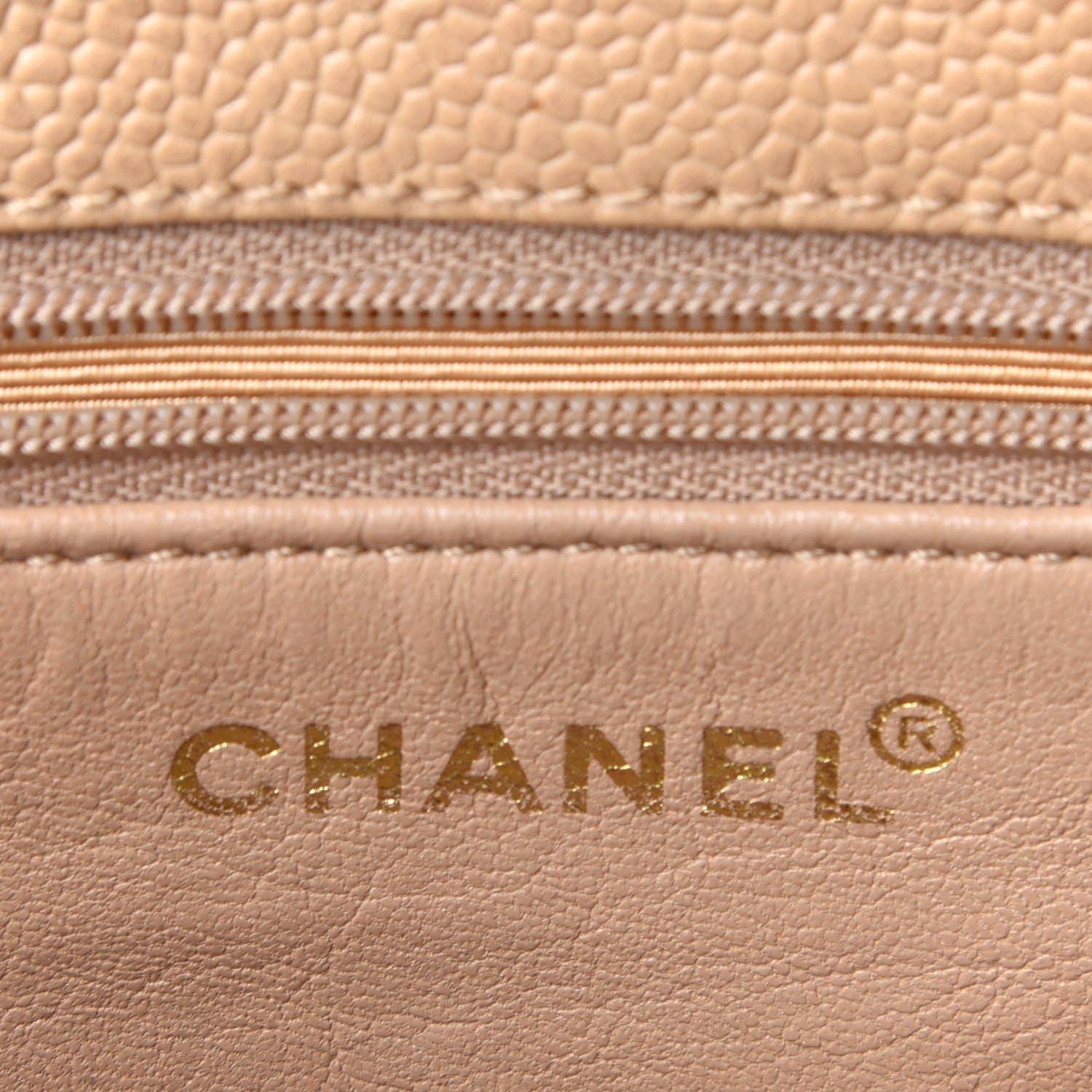 Chanel Caviar Flap Shoulder Bag Beige 4 of 4