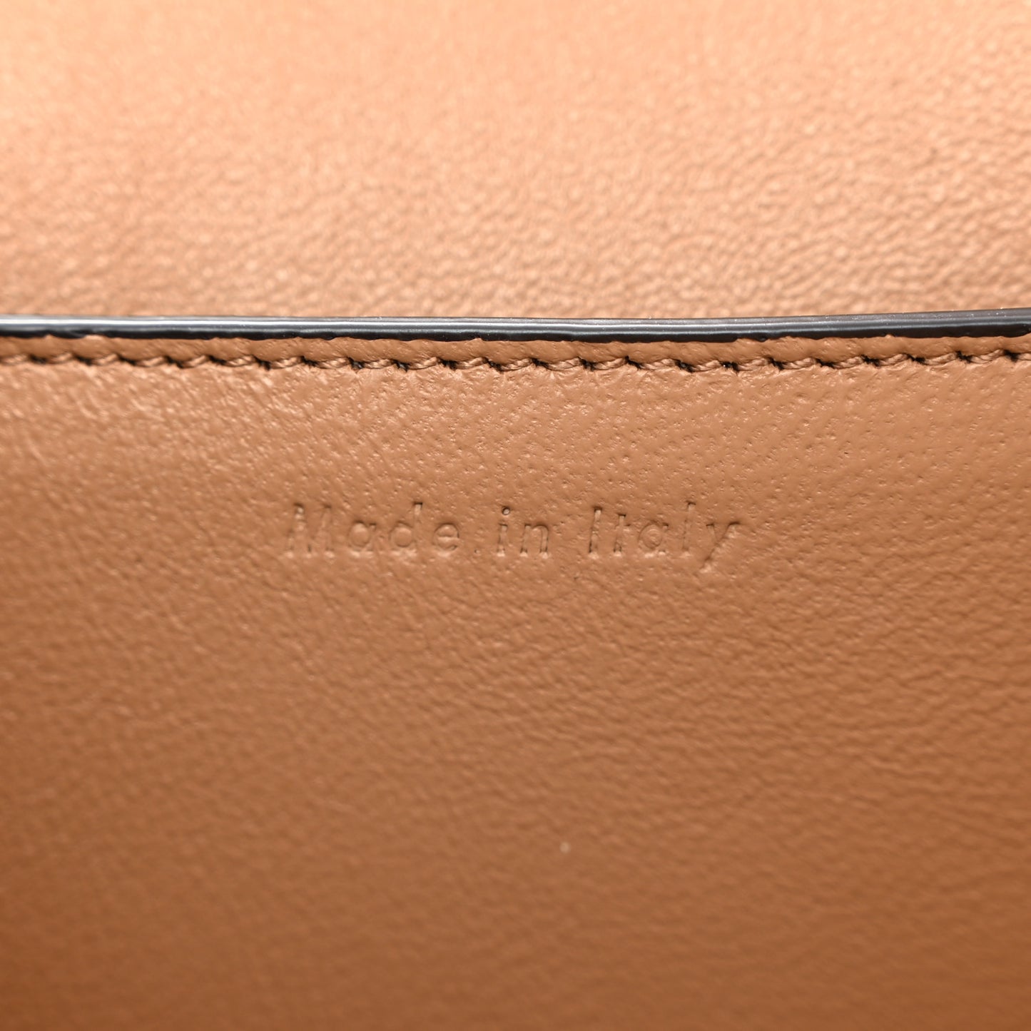 Shiny Smooth Calfskin Medium Frame Shoulder Bag Tan Optic White