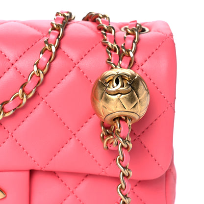Chanel Lambskin Quilted Mini Rectangular Pearl Crush Flap Pink 9 of 19