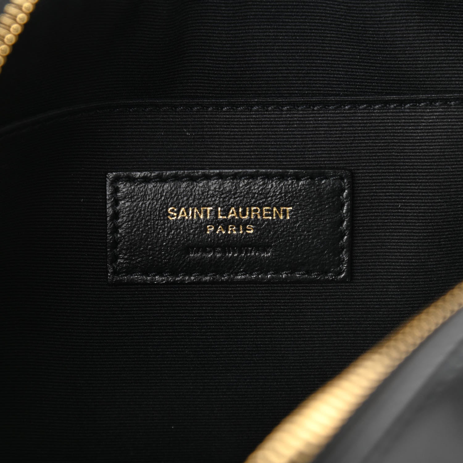 Saint Laurent Calfskin Leopard Print Monogram Lou Camera Bag Black 8 of 14