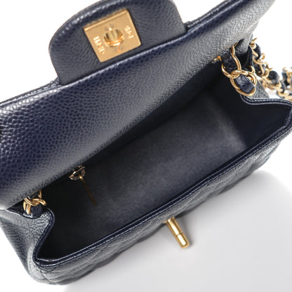 Chanel Caviar Quilted Mini Square Flap Navy 5 of 7