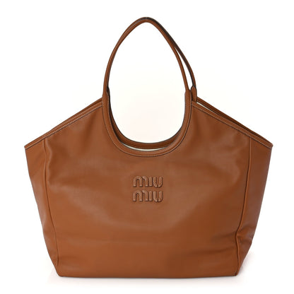 Miu Miu Nappa Large Ivy Tote Bag Cognac 1 of 8