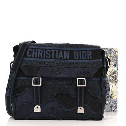 Christian Dior Canvas Embroidered Camouflage Diorcamp Messenger Navy 12 of 12