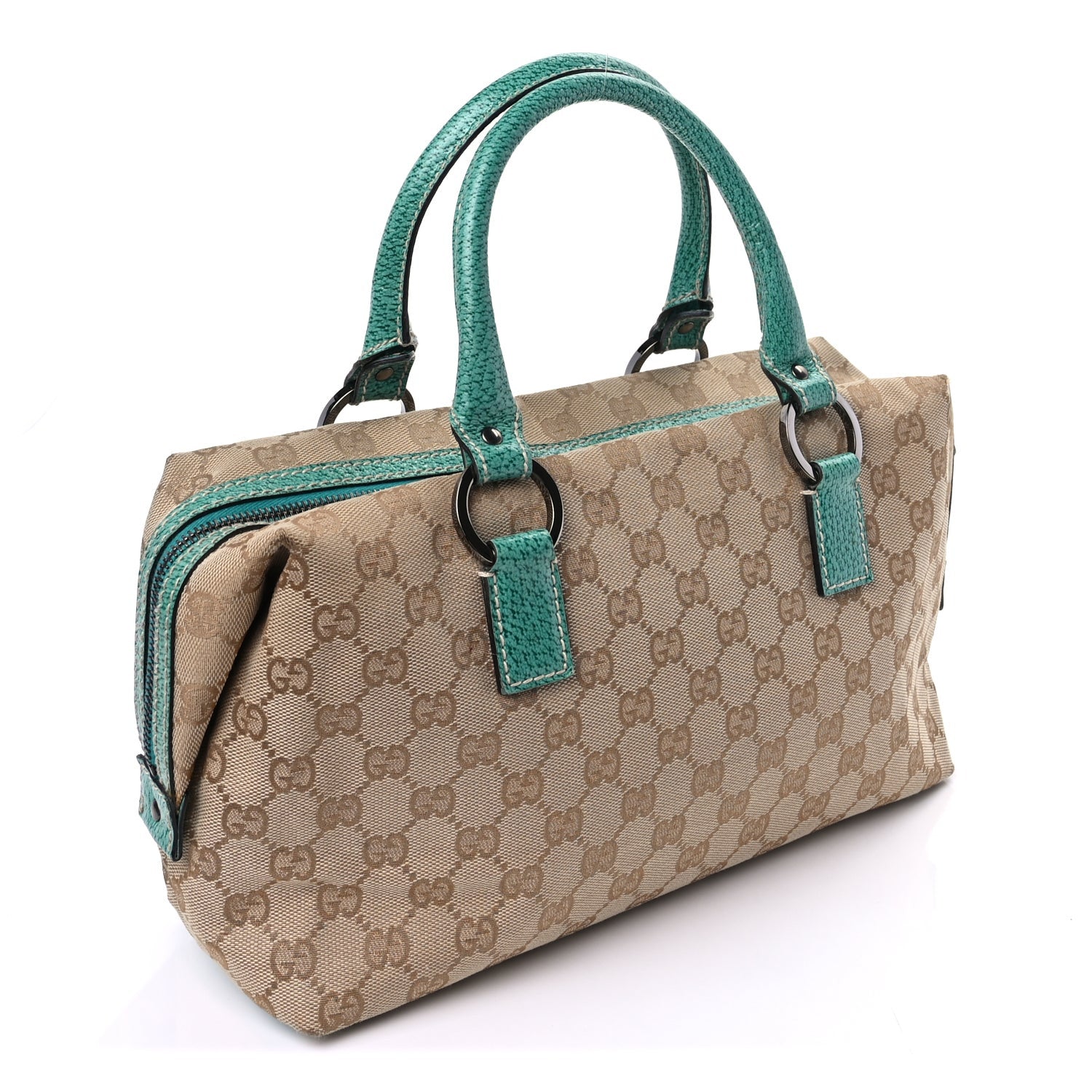 Gucci Monogram Small Boston Turquoise 2 of 8