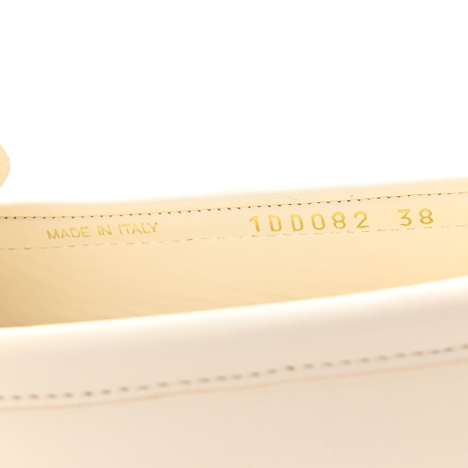 Prada Cervo Triangle Driving Loafer 38 Avorio 8 of 9