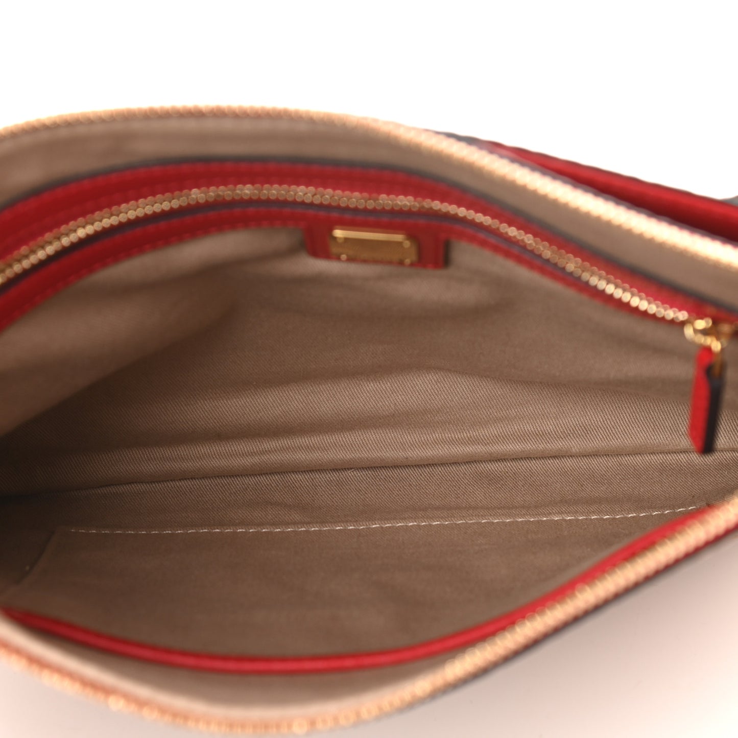 Visetos Medium Crossbody Pouch Cognac Red