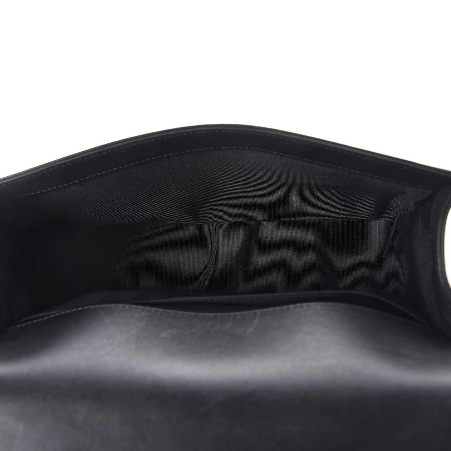 Lambskin Cotton Woven Medium Boy Flap Black