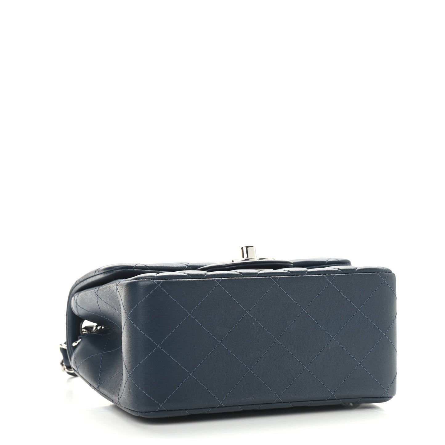 Lambskin Quilted Mini Square Flap Blue