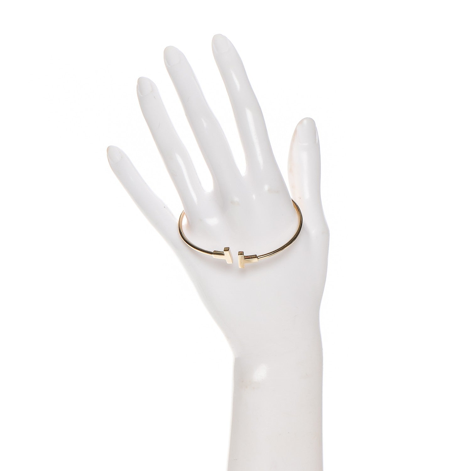 Tiffany 18K Yellow Gold T Wire Bracelet 2 of 5