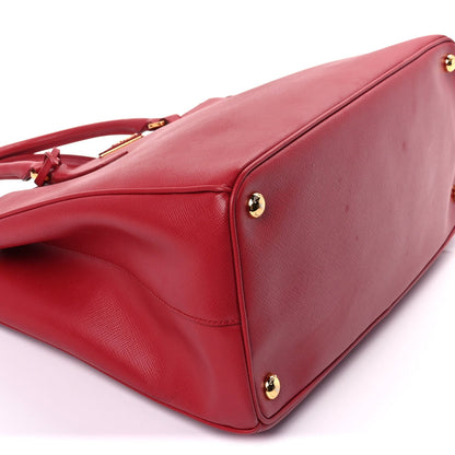 Prada Saffiano Lux Extra Large Galleria Double Zip Tote  Fuoco 8 of 8