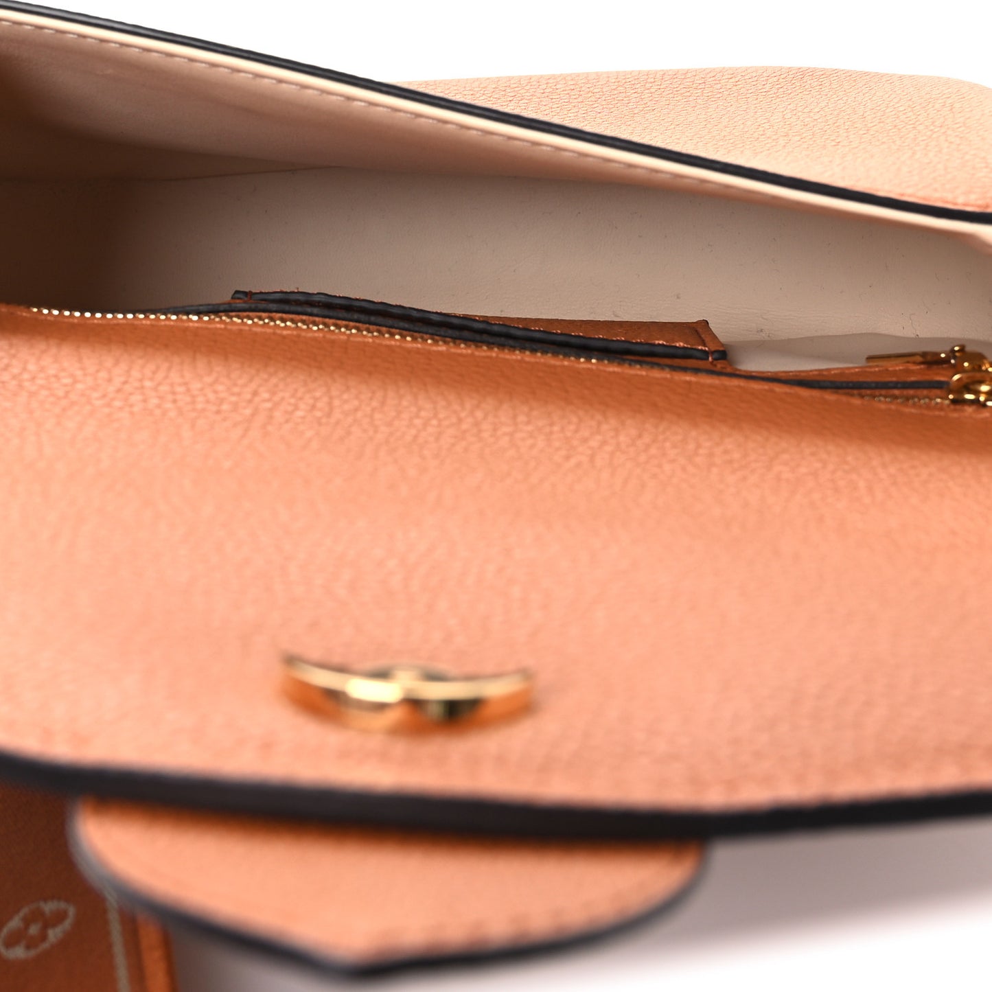 Grained Calfskin LV Pont 9 Soft MM Golden Siena