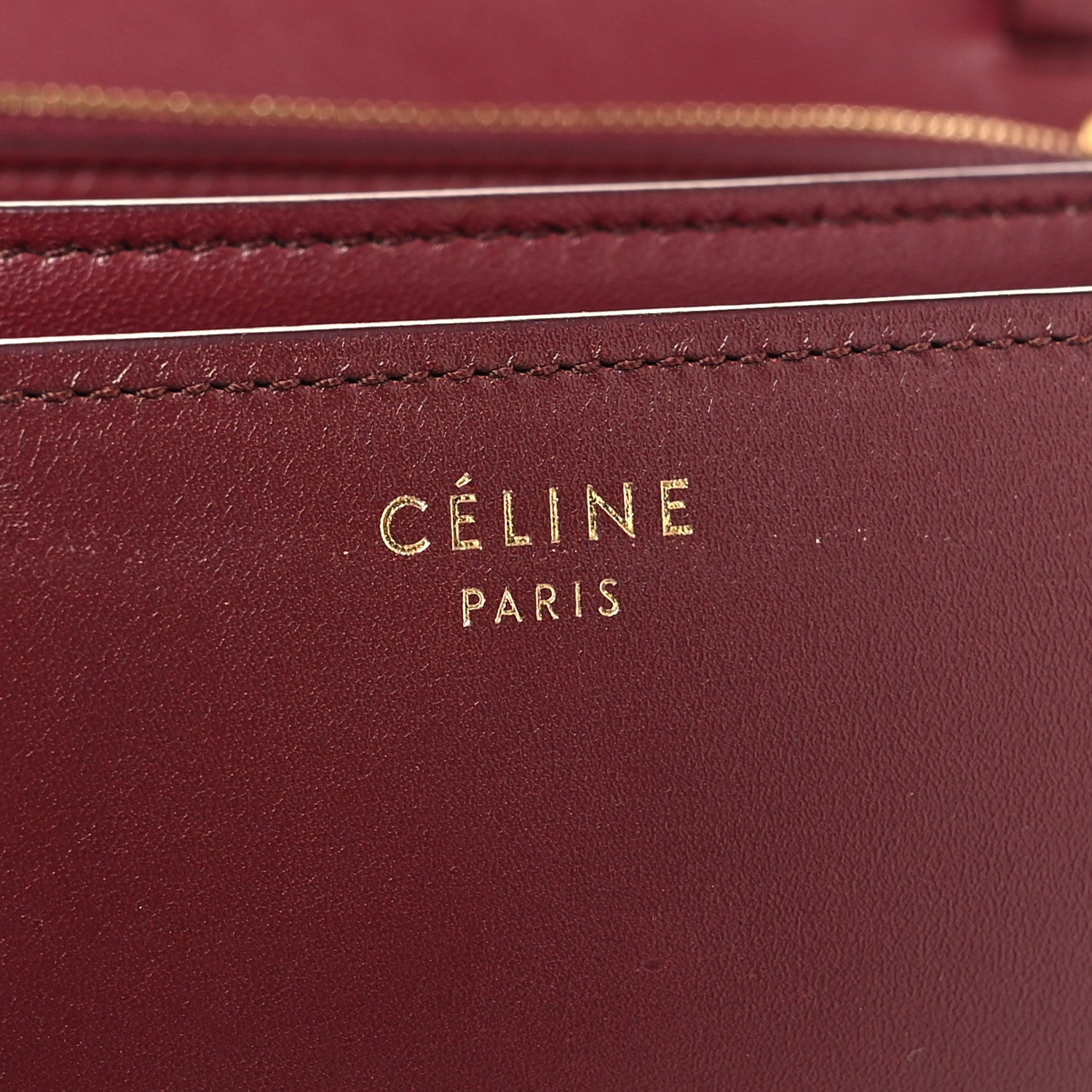 Celine Box Calfskin Medium Classic Box Flap Bag Burgundy 7 of 15
