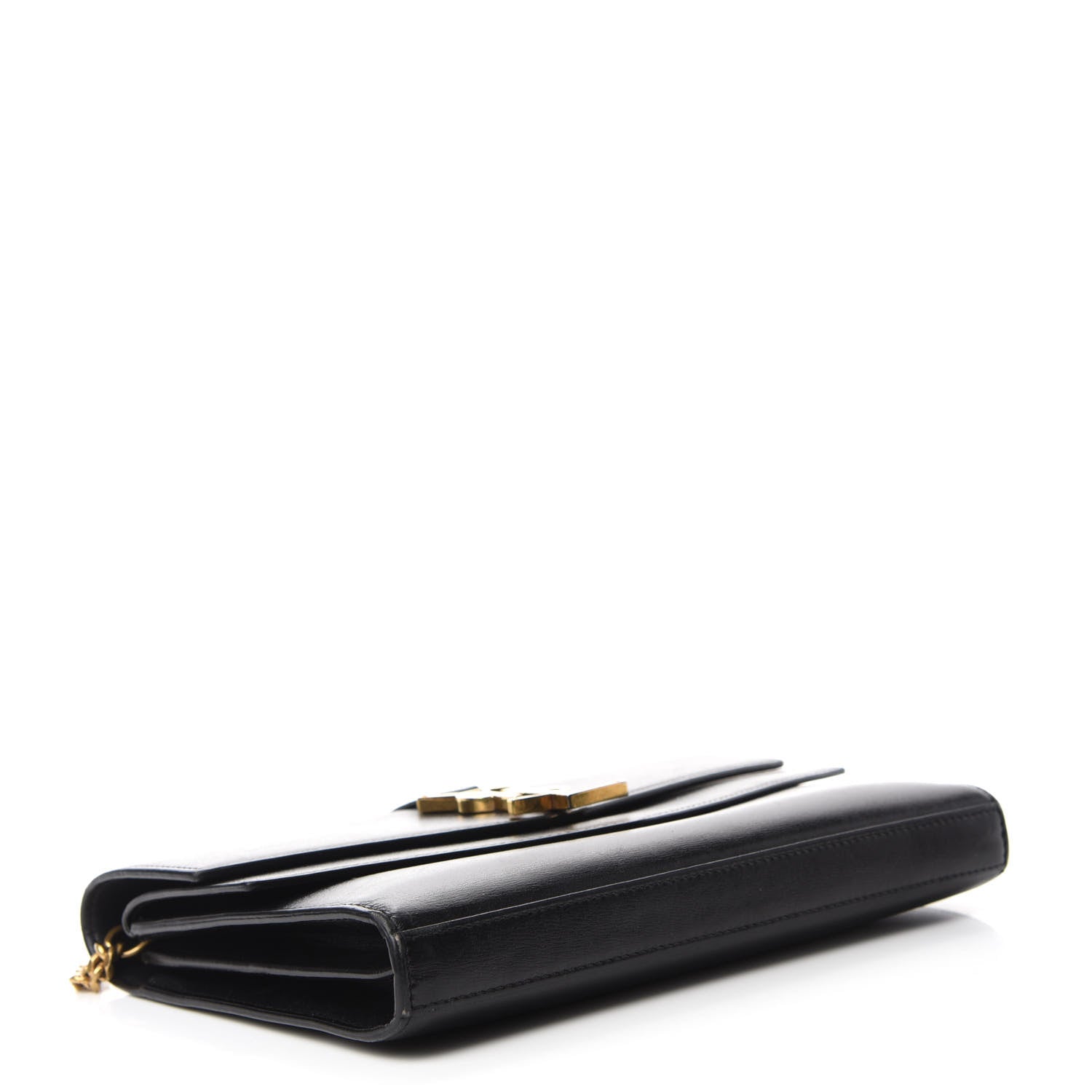 Saint Laurent Smooth Calfskin Monogram Sulpice Chain Wallet Black 4 of 11