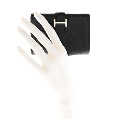 Hermes Chevre Mysore Mini Bearn Wallet Black 2 of 8