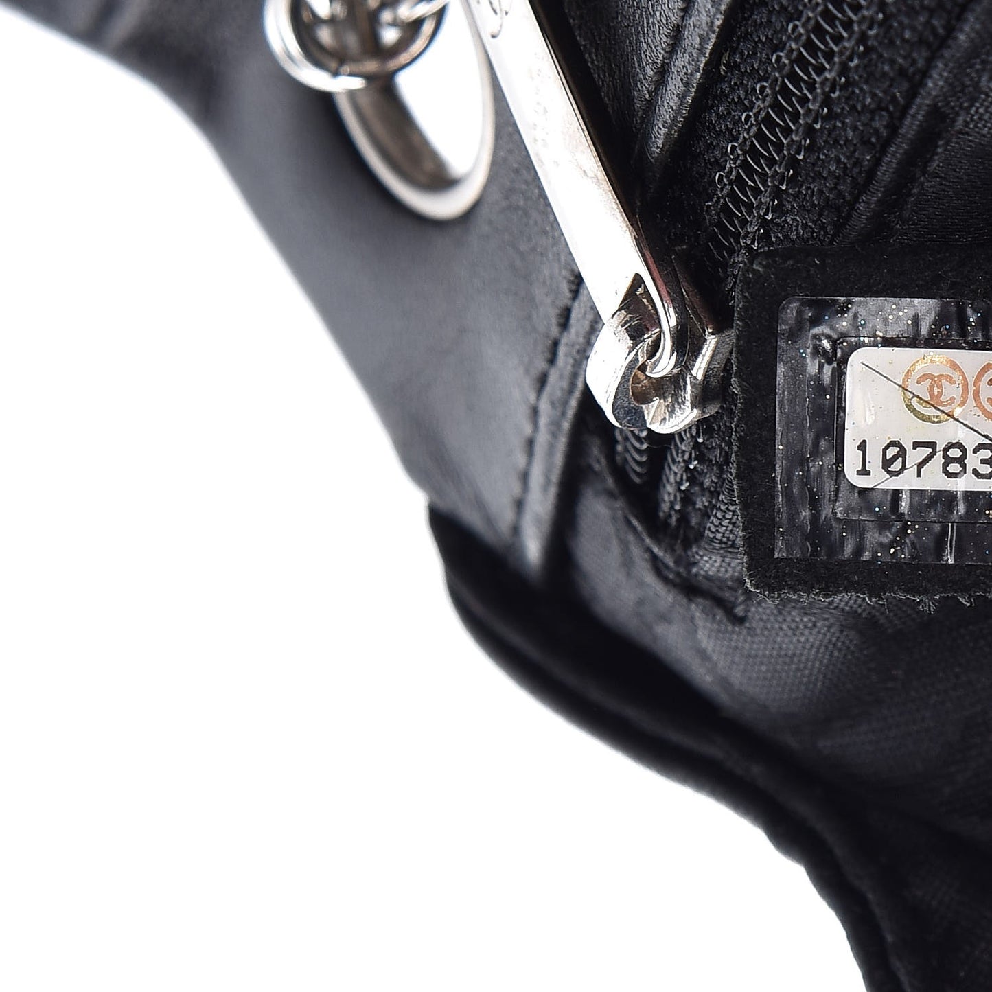 Lambskin Vertical Quilted Medium Single Flap Black