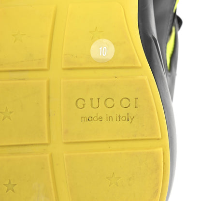 Gucci Demetra Web Mens Rhyton Cut Out Sneakers 10 Black Yellow Fluo 7 of 7