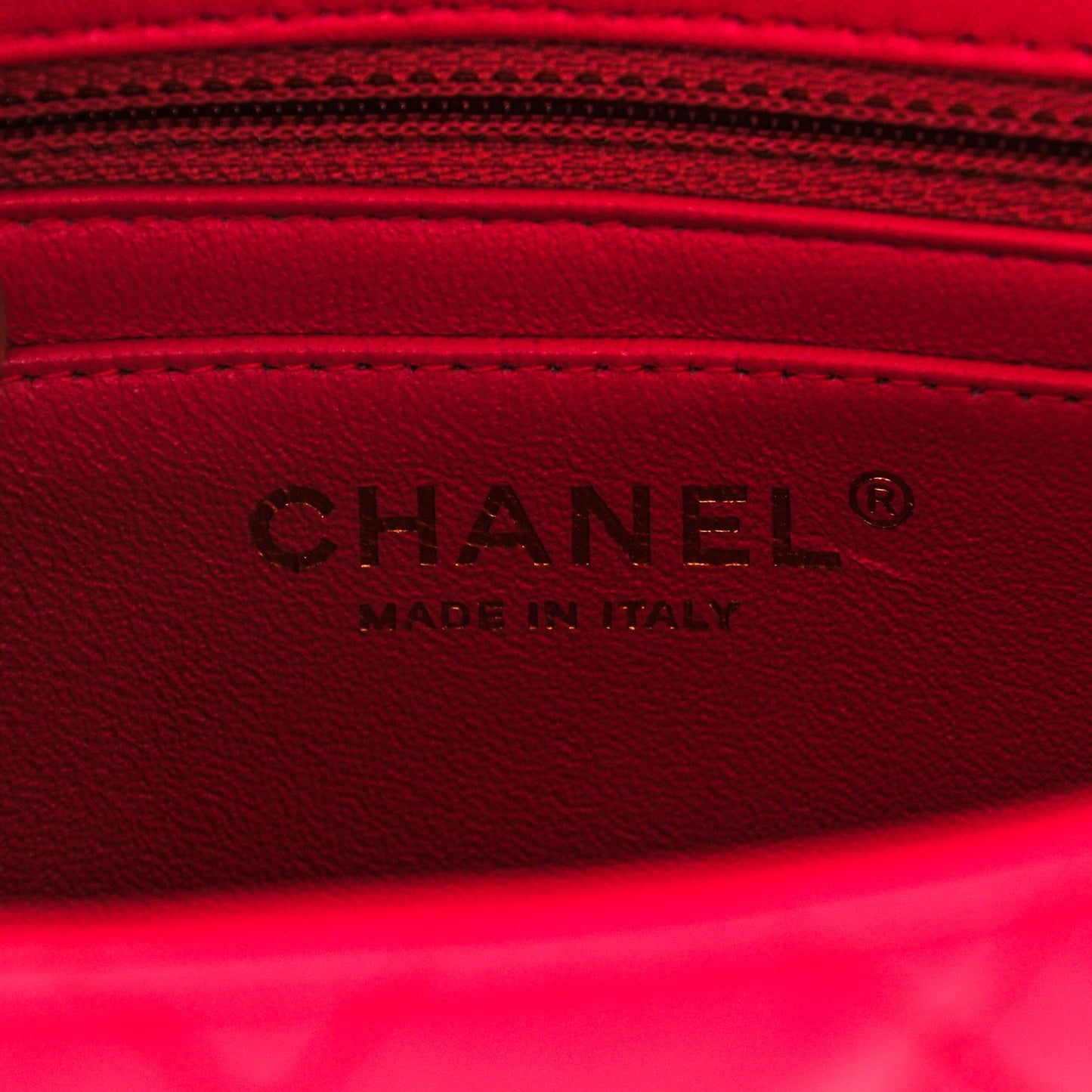 Lambskin Quilted Mini Square Flap Fuchsia