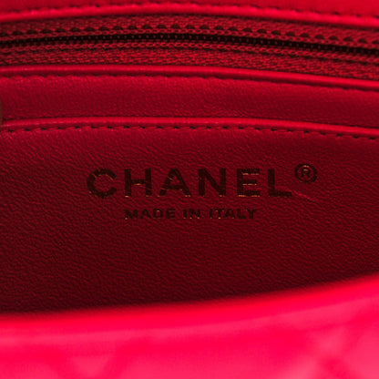 Chanel Lambskin Quilted Mini Square Flap Fuchsia 6 of 7