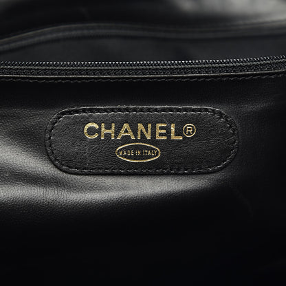 Chanel Calfskin Stitched XL Weekender Black 7 of 20