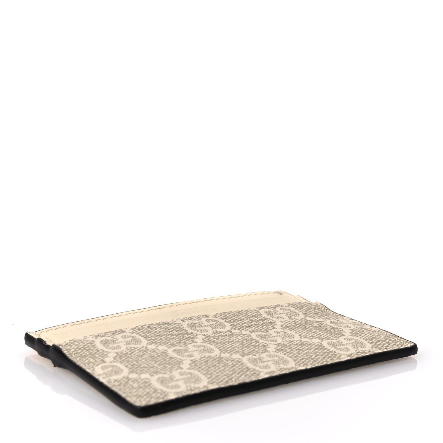 Gucci GG Supreme Monogram Calfskin Card Holder Beige Mystic White 4 of 7