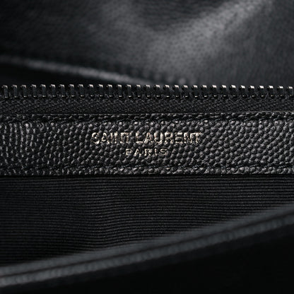 Saint Laurent Grain De Poudre Medium West Hollywood Monogram Fold-Over Black 7 of 16