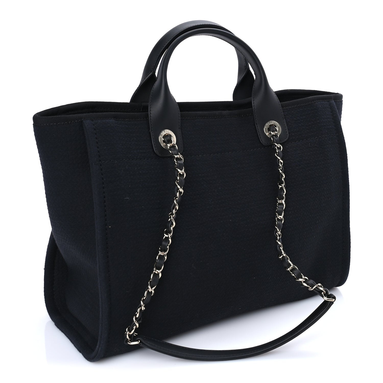 Chanel Mixed Fibers Small Deauville Tote Black 2 of 6