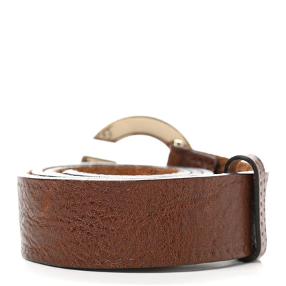 Gucci Calfskin G Belt 85 34 Brown 2 of 5