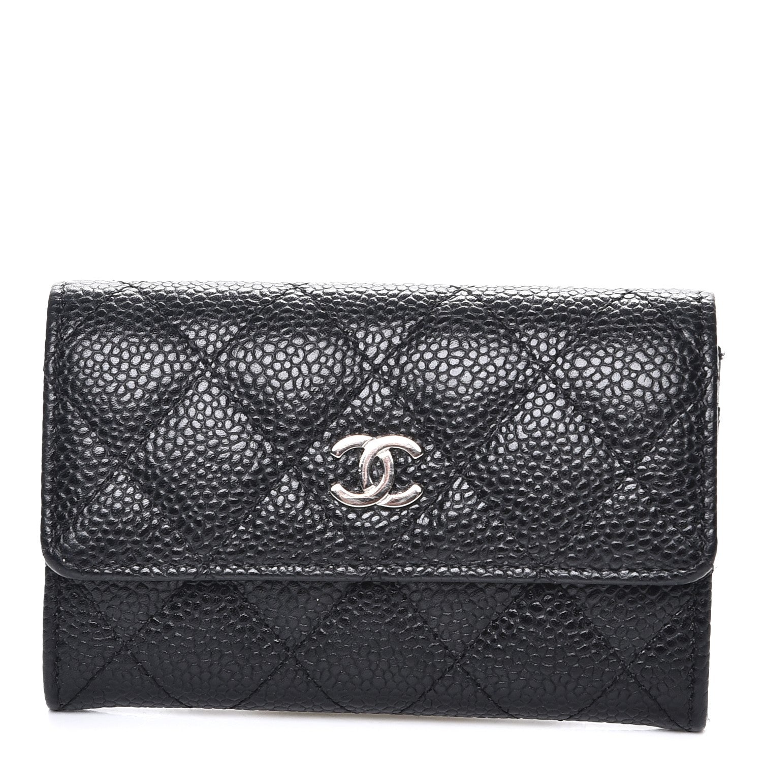 Chanel Caviar Quilted Flap Card Holder Black 1 of 9