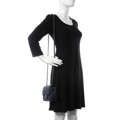 Chanel Lambskin Embroidered Small Flap Navy 2 of 8