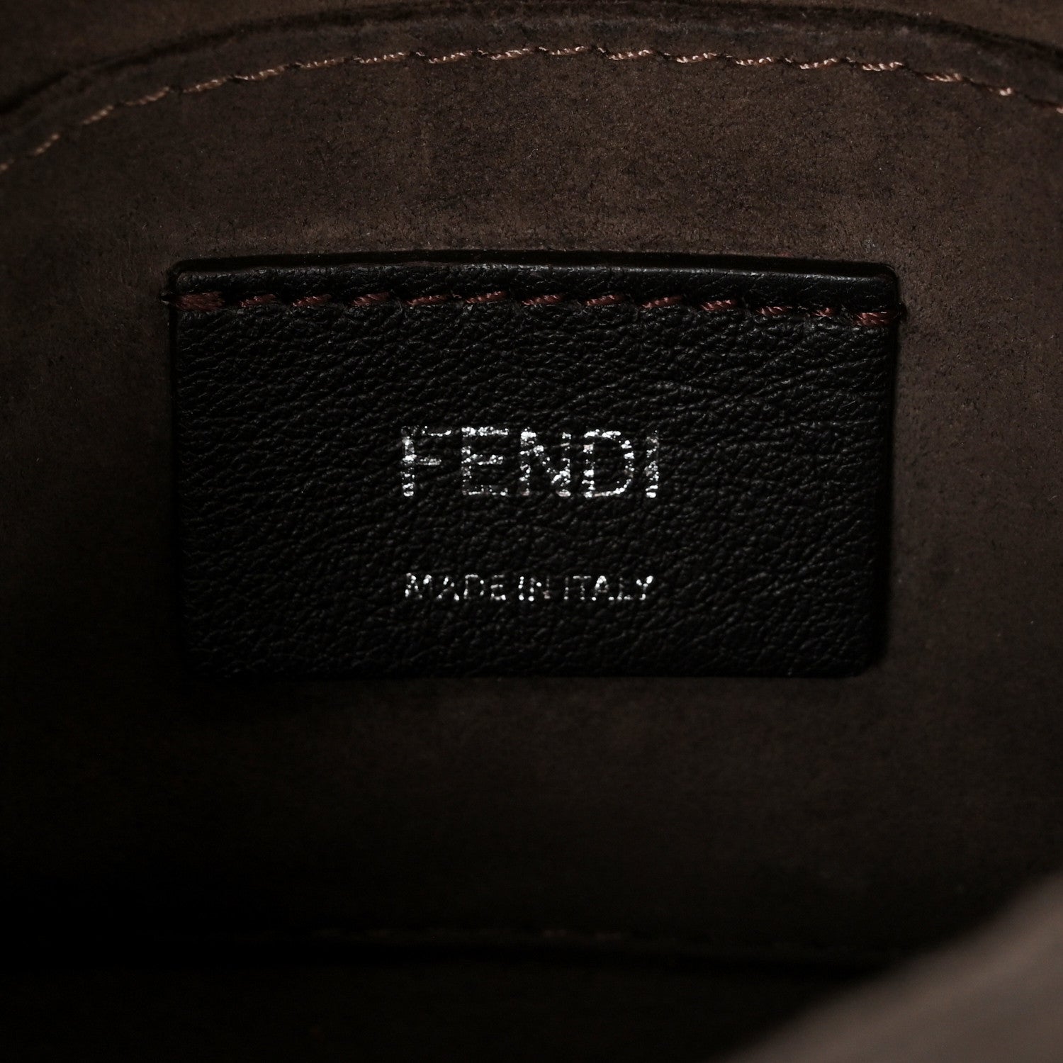 Fendi Vitello Liberty Lucido Ribbon Lace Up Studded Small Kan I Shoulder Bag Plaster 6 of 12