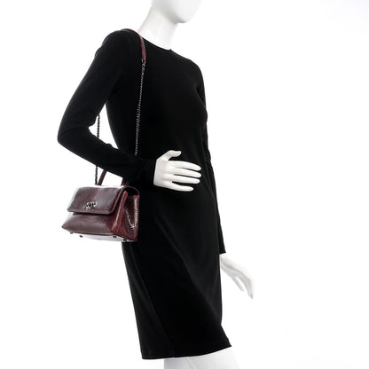 Chanel Lizard Mini Coco Handle Flap Burgundy 2 of 8