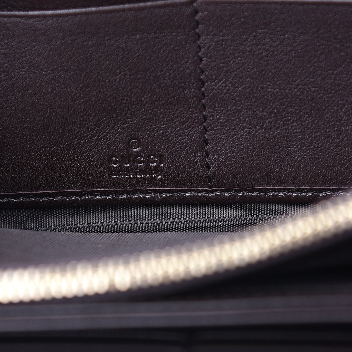 Guccissima Signature Microguccissima Bree Zip Around Wallet Chocolate