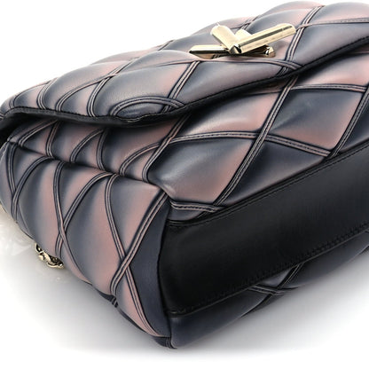 Louis Vuitton Lambskin Malletage Top Handle GO-14 MM  Black Pink 7 of 8