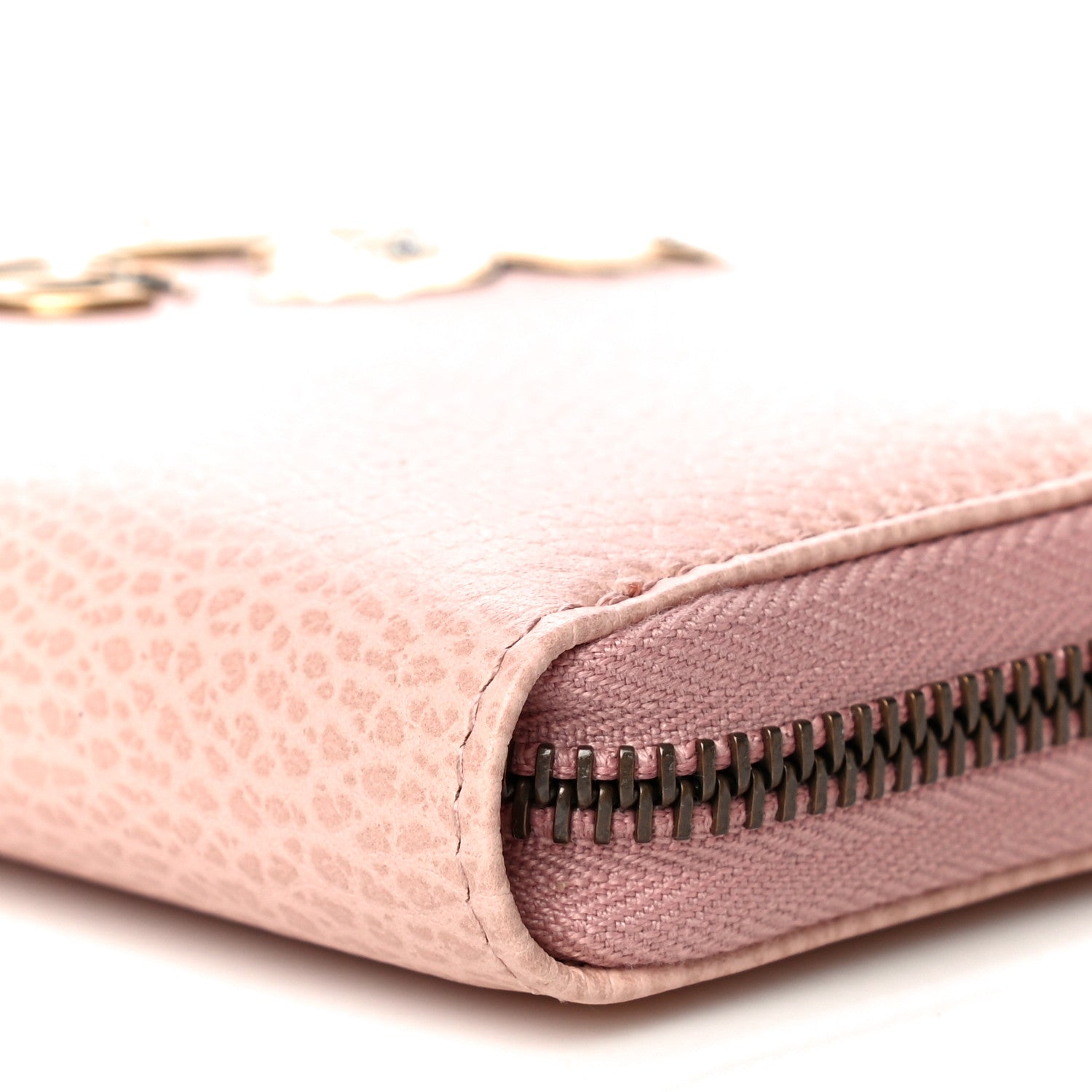 Gucci Calfskin Butterfly Farfalla Zip Around Wallet Perfect Pink 9 of 10