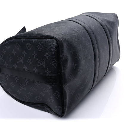 Louis Vuitton Monogram Eclipse Keepall Bandouliere 45  Black 7 of 8